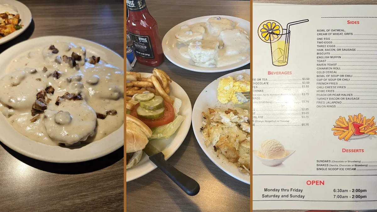 Comfort food served in a historic diner.